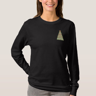 Christmas Tree Embroidered Long Sleeve T-Shirt