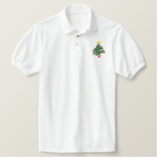 CHRISTMAS TREE EMBROIDERED POLO SHIRT