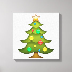 Christmas tree - Emoji Canvas Print