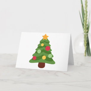 christmas tree emojis holiday card