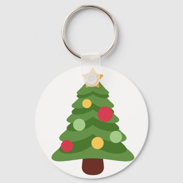 christmas tree emojis keychain (Front)
