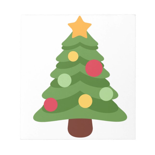 christmas tree emojis notepad (Front)