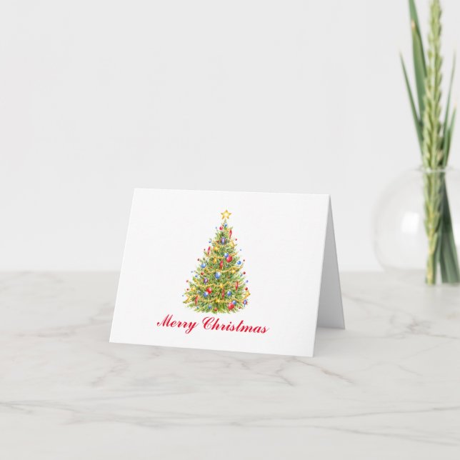 Christmas Tree Enclosure Card and Envelope (Front)