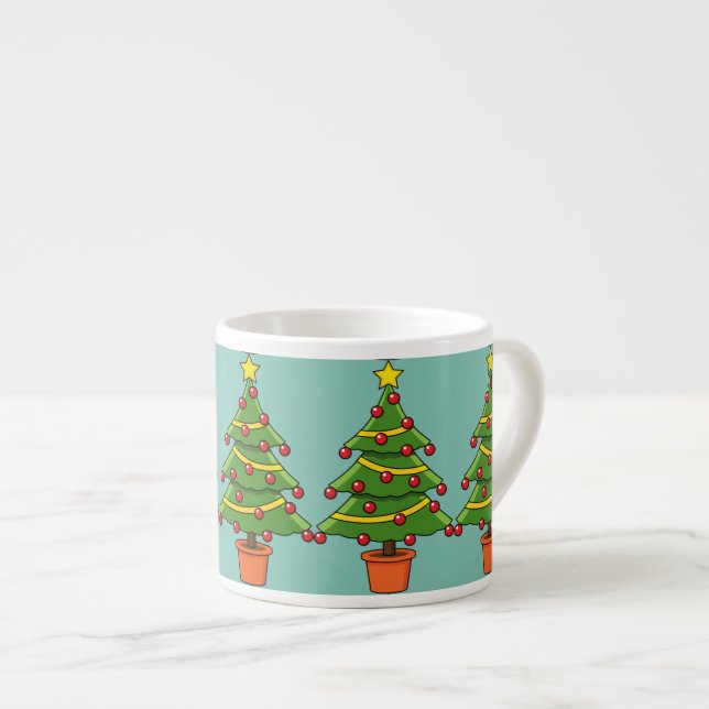 Christmas Tree Espresso Cup (Front Right)