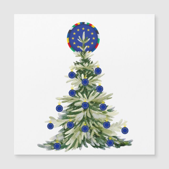 Christmas Tree - European Union Flag | EU Euro - b (Front)
