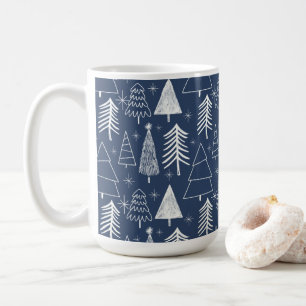 Christmas Tree - Evergreen Tree - Pine Tree Blue Coffee Mug