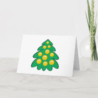 Christmas Tree Face Holiday Card