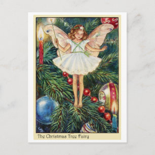 Christmas Tree Fairy Holiday Postcard