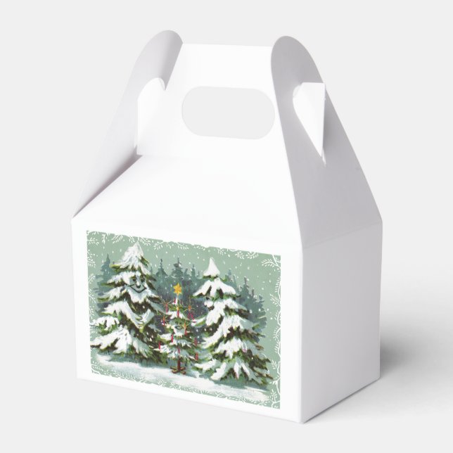 Christmas Tree Family Favor Box (Front Side)