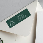Christmas Tree Family Name Moving Return Address Label<br><div class="desc">Sketched Christmas Tree Holiday Family Name return address label you can easily customize. Easily change the background,  text color,  fonts,  or background by clicking the "Edit using Design Tool" button</div>