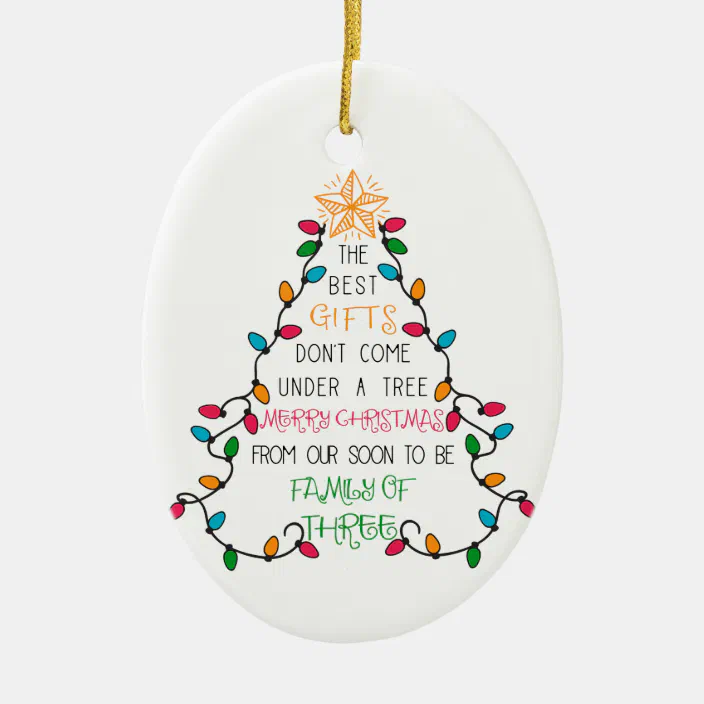 Andaz Press Custom Year Pregnancy Baby Announcement Round Ceramic Porcelain Christmas Tree Ornament Keepsake Collectible Gift 1-Pack Due 2021 Antique Handdrawn We're Expecting 