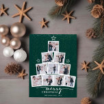 Christmas Tree Family Photo Collage Holiday Postcard<br><div class="desc">Our gorgeous Christmas Tree Family photo postcard Collage is a unique and festive way to showcase your cherished family moments this holiday season. This delightful design features a collage of your custom family photos, artfully arranged on a rich green background to form the iconic shape of a Christmas tree. Each...</div>
