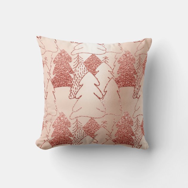 Rose gold cheap christmas pillow