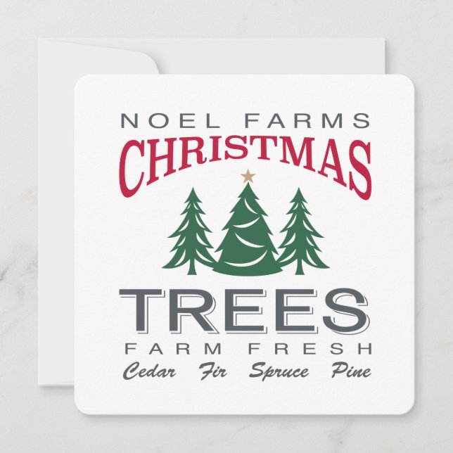 CHRISTMAS TREE FARM INVITATION (Front)