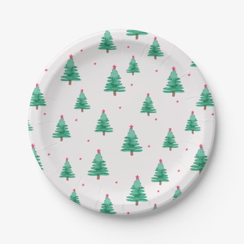 Christmas Tree Farm Paper Plates