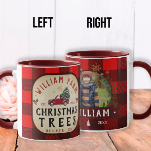 Christmas Tree Farm Pine Trees farmhouse style Mug