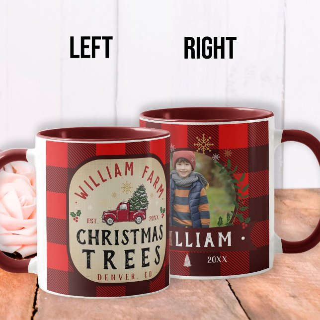 Christmas Tree Farm Pine Trees farmhouse style Mug (Creator Uploaded)