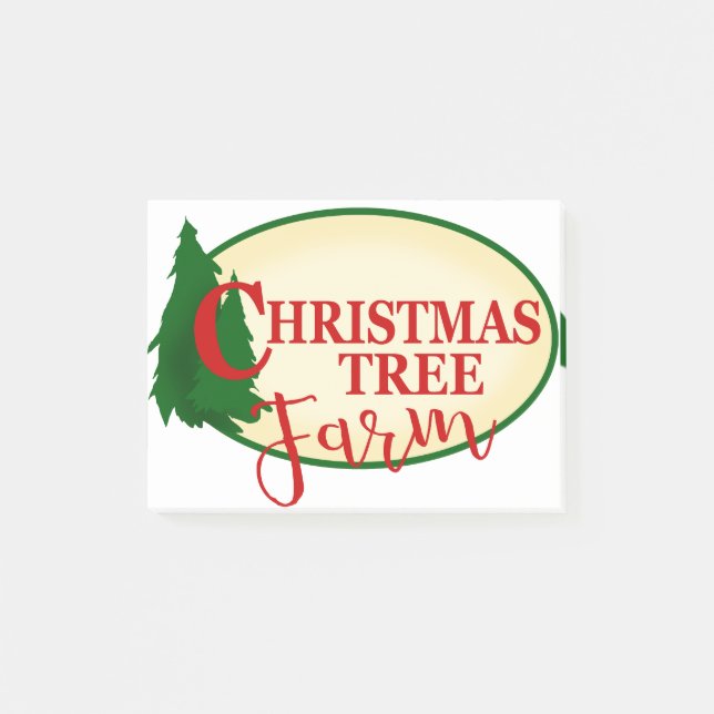 Christmas Tree Farm Post-it Notes (Front)