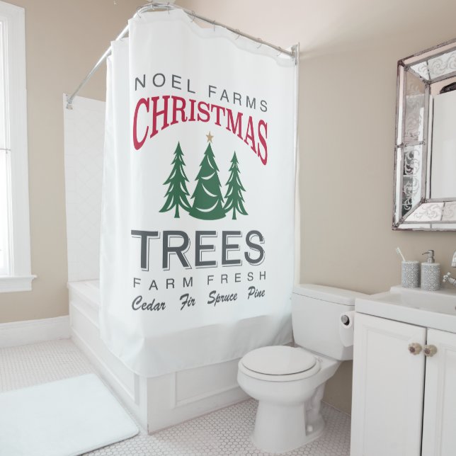 CHRISTMAS TREE FARM SHOWER CURTAIN (In Situ)