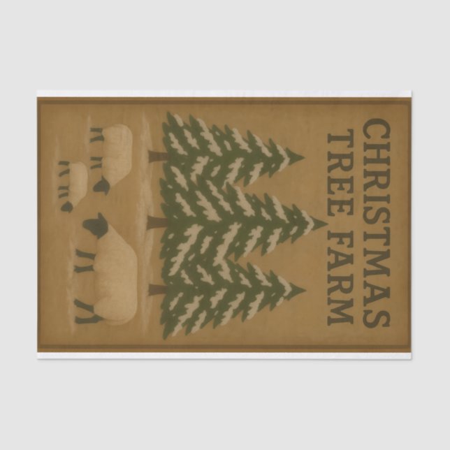 Christmas Tree Farm Tissue Paper (Front)