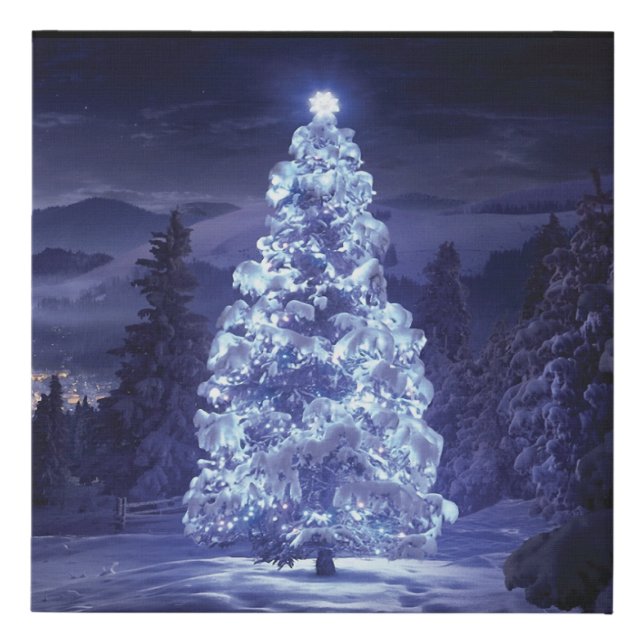 Christmas Tree  Faux Canvas Print (Front)