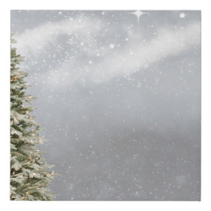 Christmas tree faux canvas print