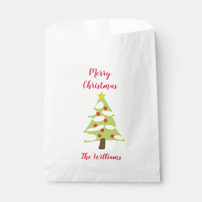 Christmas Tree Favor Bag (Front)