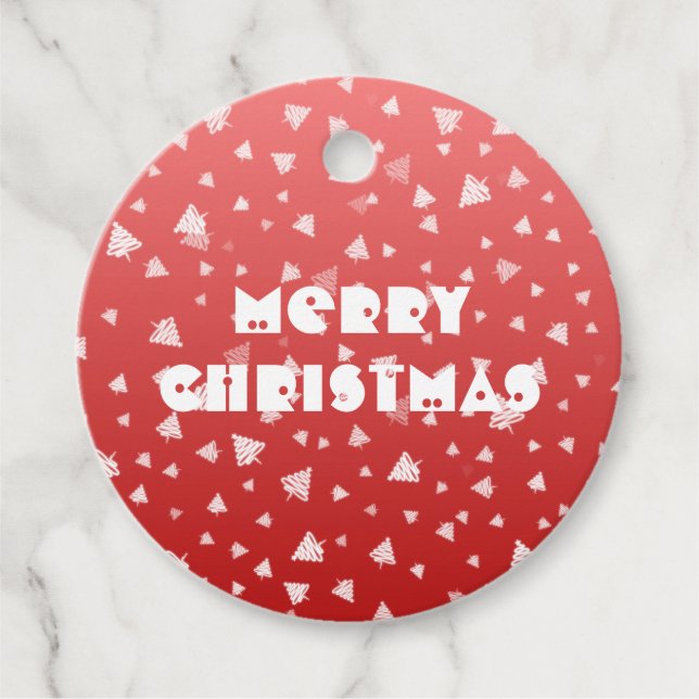 Christmas Tree Favor Tags (Front)