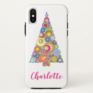 Christmas Tree Festive Chic Colorful Girly Custom iPhone X Case