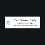 Christmas Tree Festive Return Address Self-inking Stamp<br><div class="desc">Festive holiday return address label,  with a Christmas tree and typography design. With black customizable lettering,  you can add your own information. Great for adding holiday cheer to your greeting cards and invitations.</div>