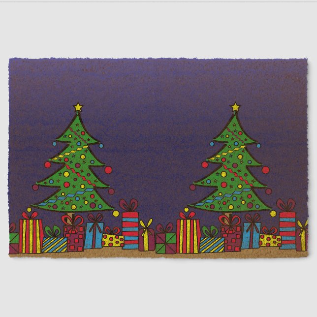 Christmas tree fiber doormat (Front)