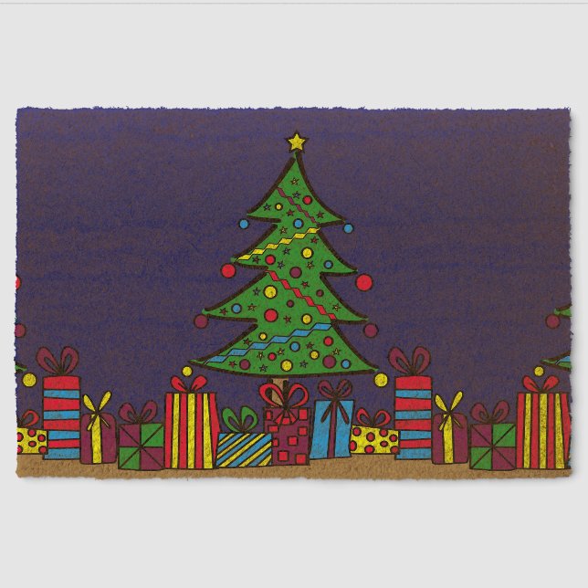 Christmas tree fiber doormat (Front)