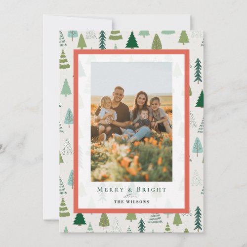 Christmas Tree Field Holiday Photo Card