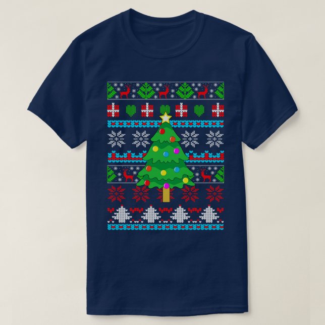 Christmas Tree Fir Tree T-Shirt (Design Front)