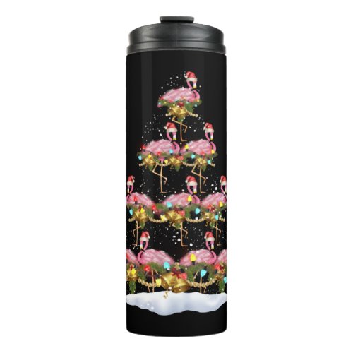 Christmas Tree Flamingo    Thermal Tumbler