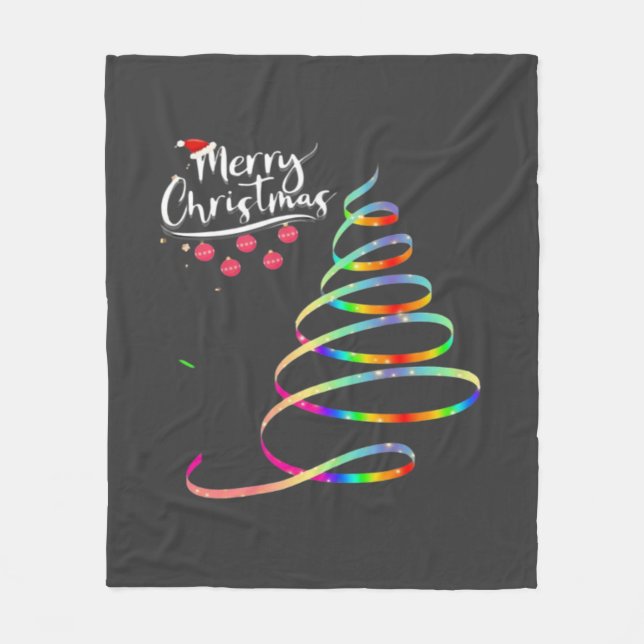 Christmas Tree   Fleece Blanket (Front)