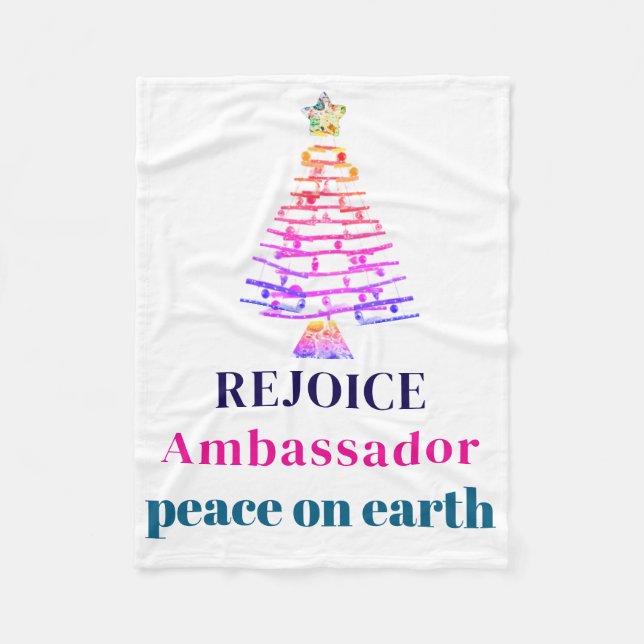 Christmas Tree Fleece Blanket (Front)