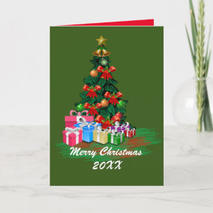 Christmas Tree Folded Card