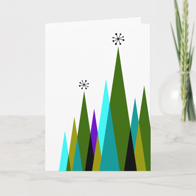 Christmas Tree Forest - Minimalist Holiday Card (Front)