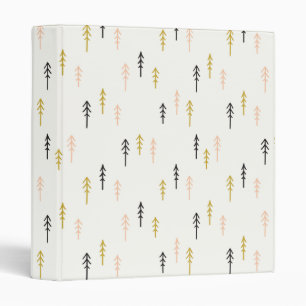 Christmas Tree Forest Pattern 3 Ring Binder