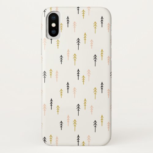Christmas Tree Forest Pattern iPhone X Case