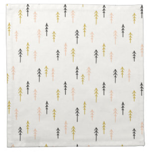 Christmas Tree Forest Pattern Cloth Napkin