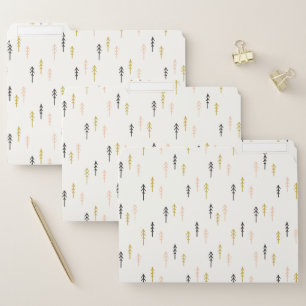 Christmas Tree Forest Pattern File Folder