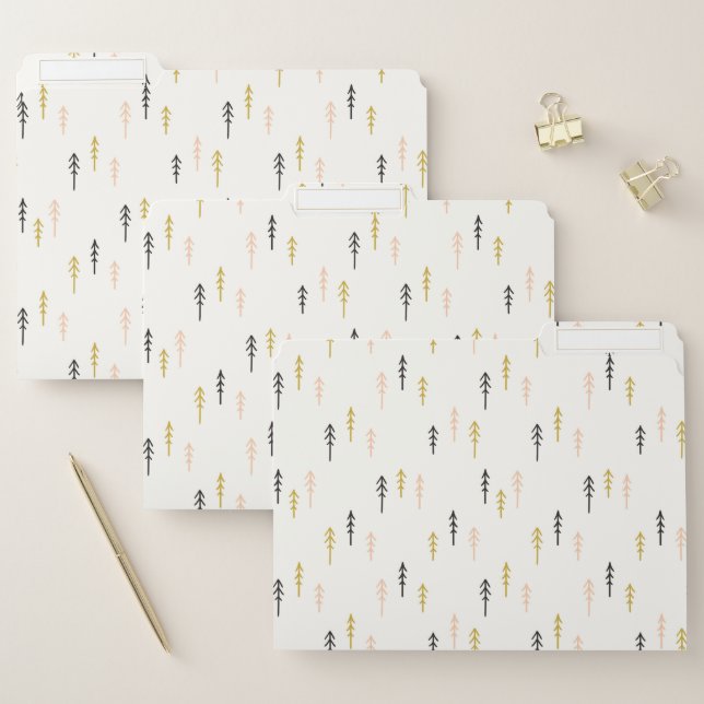 Christmas Tree Forest Pattern File Folder (Set)