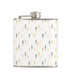 Christmas Tree Forest Pattern Flask