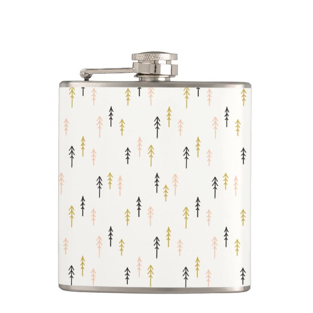 Christmas Tree Forest Pattern Flask (Front)