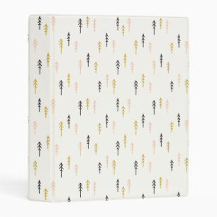 Christmas Tree Forest Pattern Mini Binder