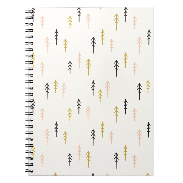 Christmas Tree Forest Pattern Notebook (Front)