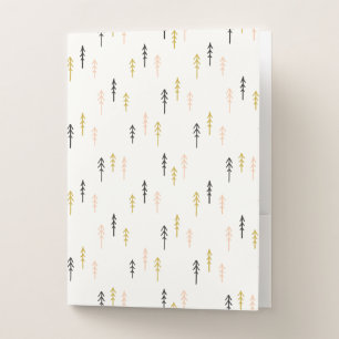 Christmas Tree Forest Pattern Pocket Folder
