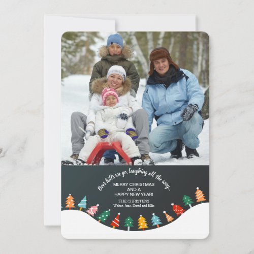Christmas Tree Forest Photo Holiday Card